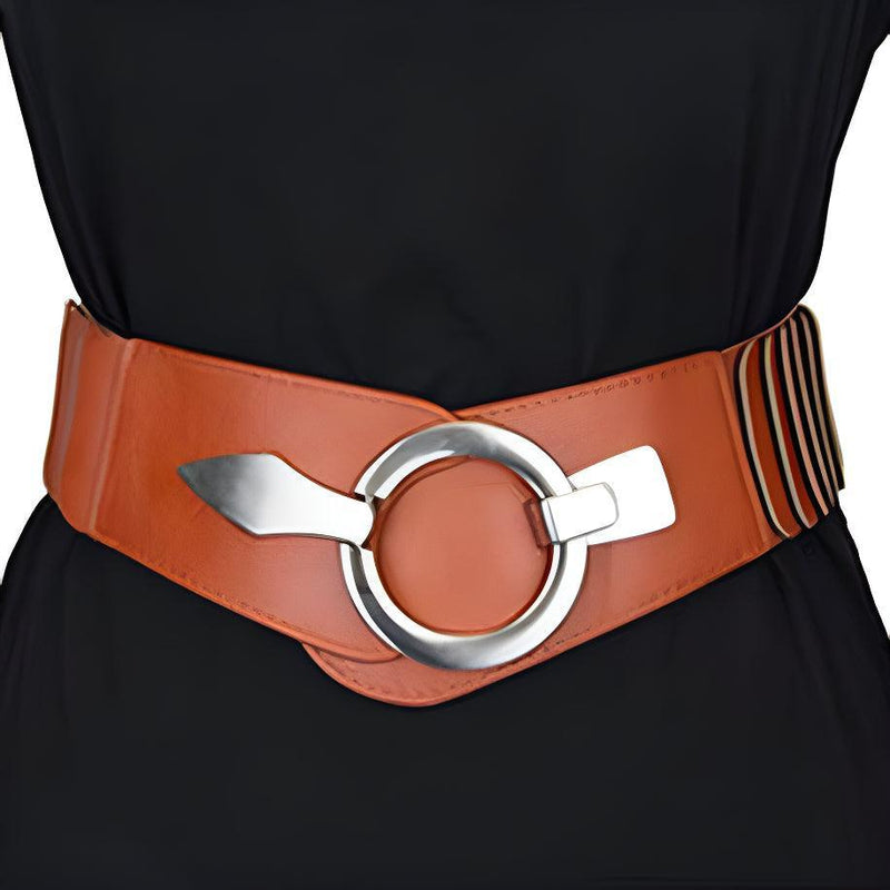 Ceinture large élastique, taille haute, pour femme, modèle Helga