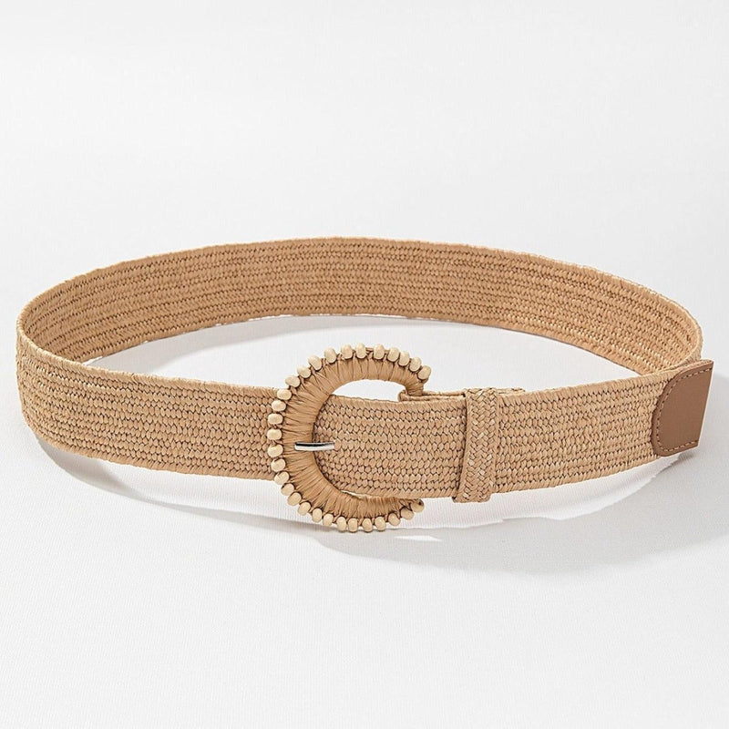 Ceinture large en raphia, modèle Melcia