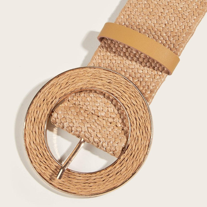 Ceinture large en raphia, modèle Ornella