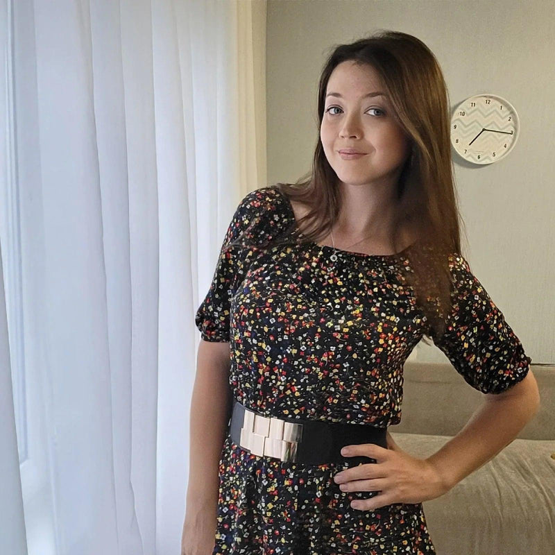 Ceinture large et élastique taille haute, pour femme, modèle Helene