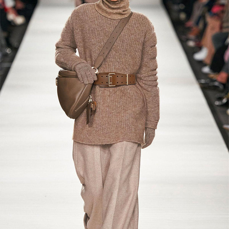 Ceinture large taille haute à double ardillon, modèle Alexandra