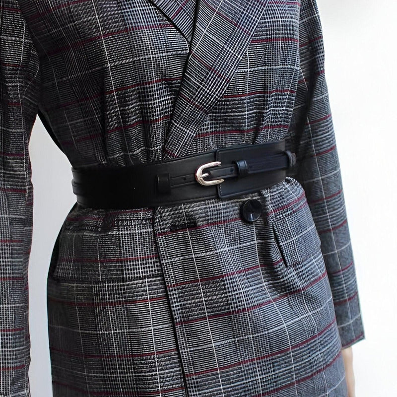 Ceinture large, taille haute, pour femme, modèle Bernice