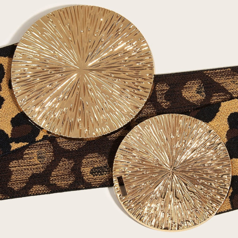 Ceinture large, taille haute, pour femme, modèle Leopolda