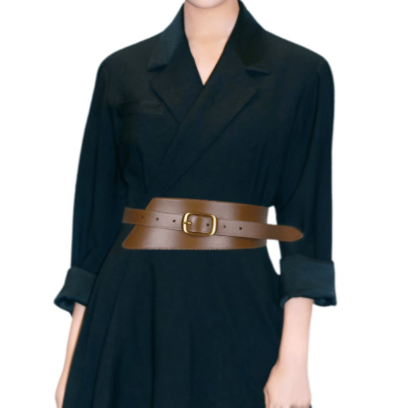 Ceinture large, taille haute, pour femme, modèle Liani