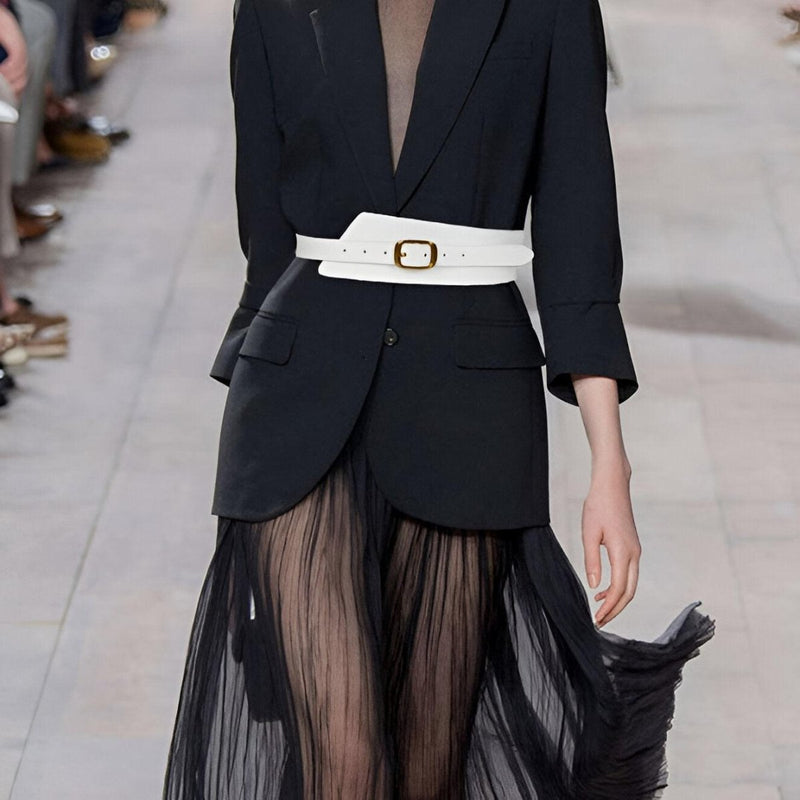 Ceinture large, taille haute, pour femme, modèle Liani