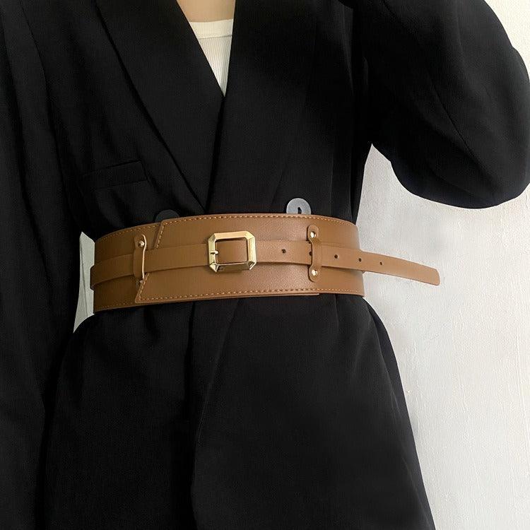 Ceinture large, taille haute, pour femme, modèle Munatia