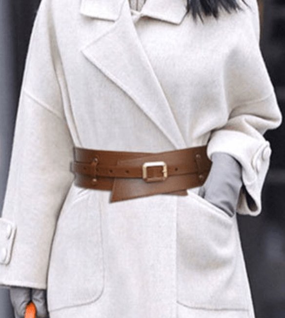 Ceinture large, taille haute, pour femme, modèle Munatia