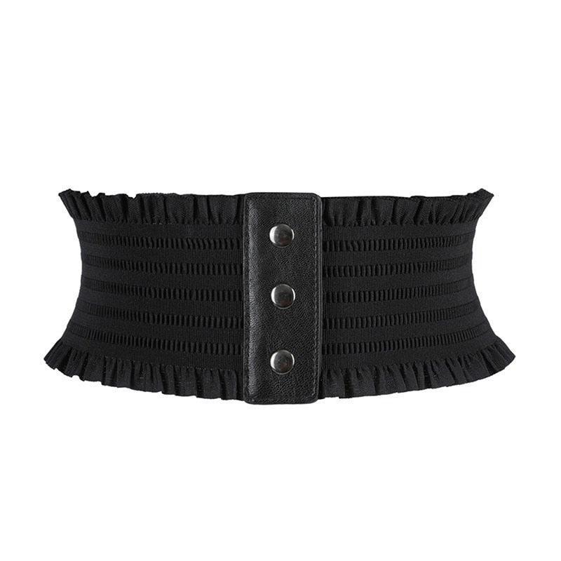 Ceinture large, taille haute, pour femme, modèle Thana