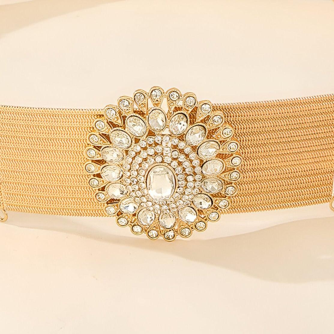 Ceinture marocaine avec boucle ardillon à motifs diamants, modèle Bikri - La Boutique de la Ceinture