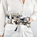 Ceinture Large Obi à Nœud Pour Femme - Simili Cuir Argent, Longueur 220 Cm, Largeur 7.5 Cm - 10