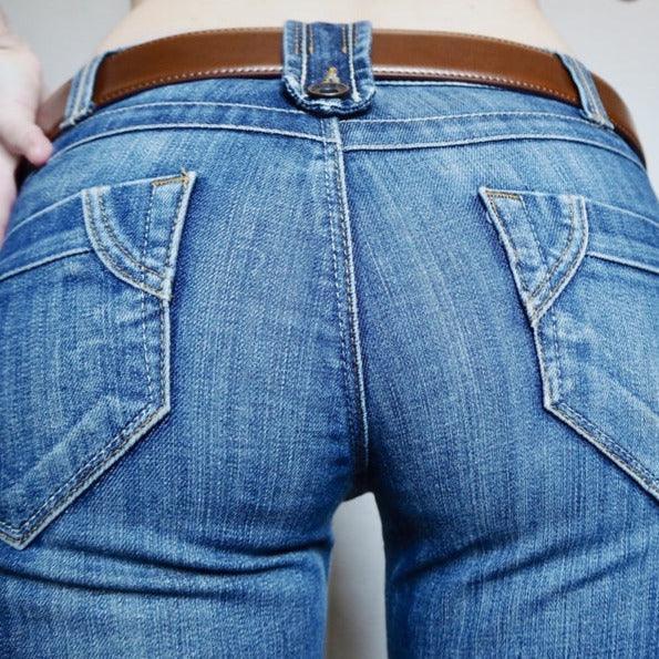 Ceinture réversible 2 en 1 en cuir, boucle or rosé, modèle Chloé