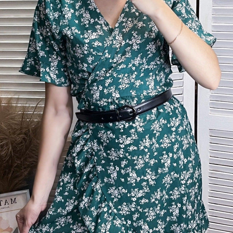 Ceinture réversible 2 en 1 en cuir pour femme, modèle Romane