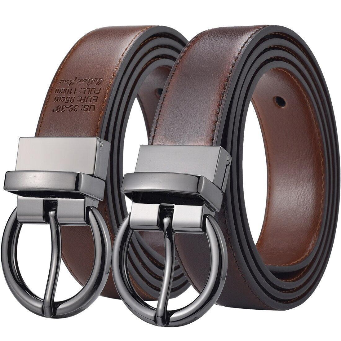 Ceinture réversible 2 en 1 en cuir pour femme, modèle Romane - La Boutique de la Ceinture