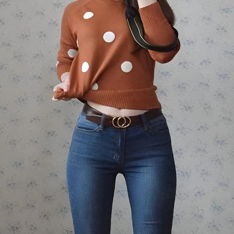 Ceinture réversible en cuir 2 en 1 pour femme, modèle Lena, double anneau torsadé