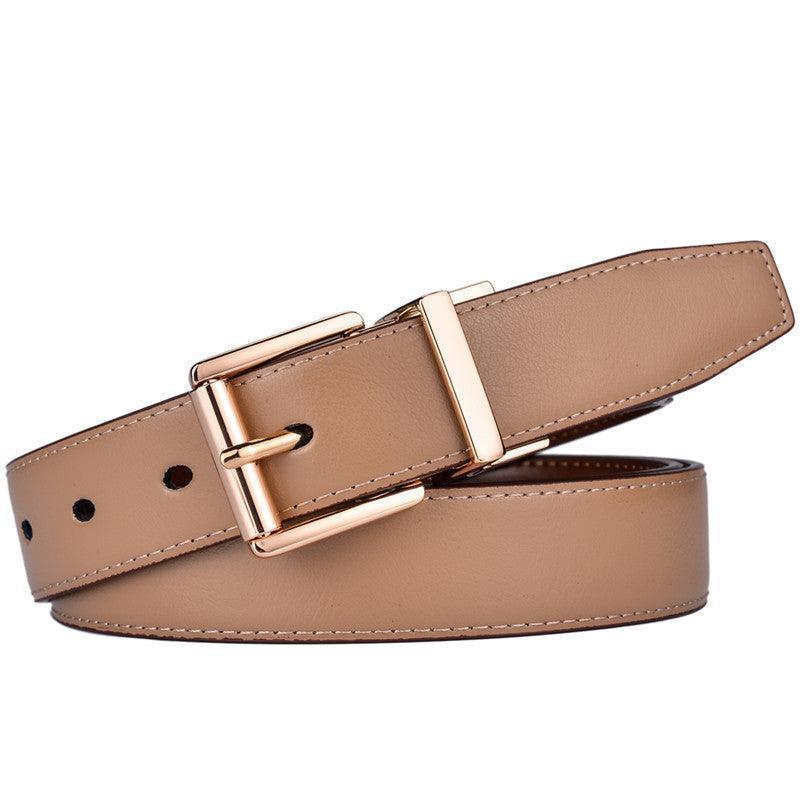 Ceinture réversible en cuir 2 en 1 pour femmes, modèle Camille