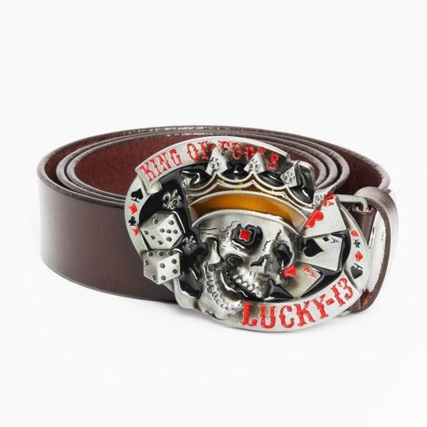 Ceinture Tête de Mort pour Femme ou Homme, modèle Karn - La Boutique de la Ceinture