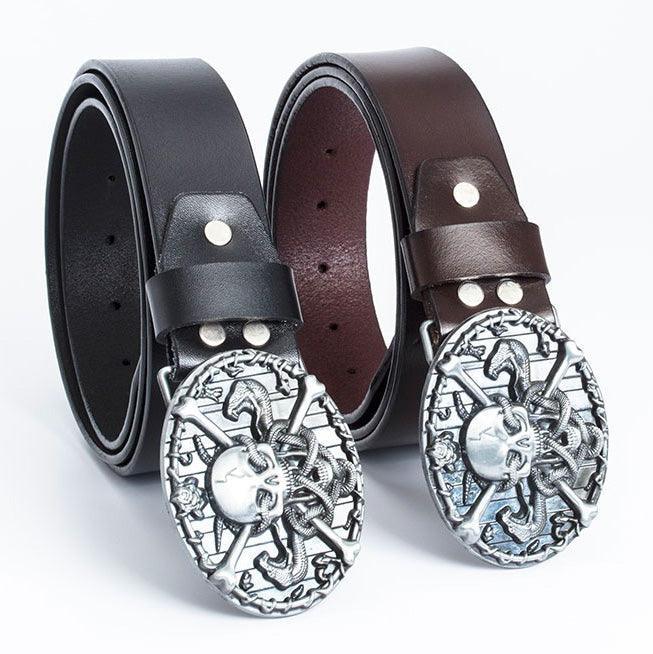 Ceinture Tête de Mort pour Femme ou Homme, modèle Zegrath