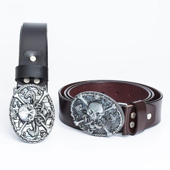Ceinture Tête de Mort pour Femme ou Homme, modèle Zegrath