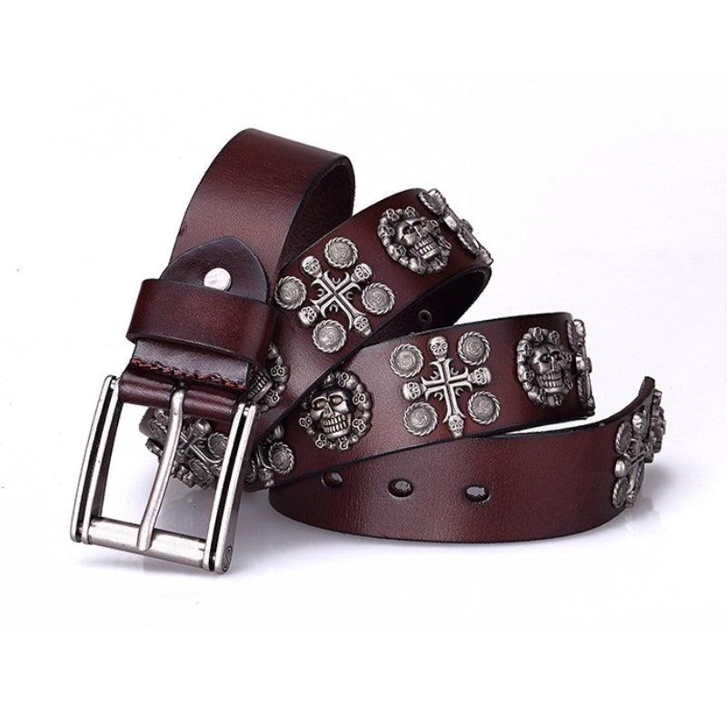 Ceinture Tête de mort pour Homme, modèle Kimo