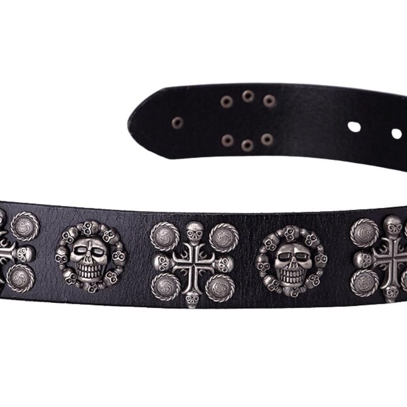 Ceinture Tête de mort pour Homme, modèle Kimo