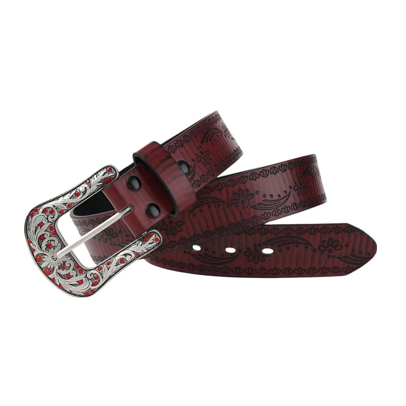 Ceinture Western à motifs floraux, modèle Kurata