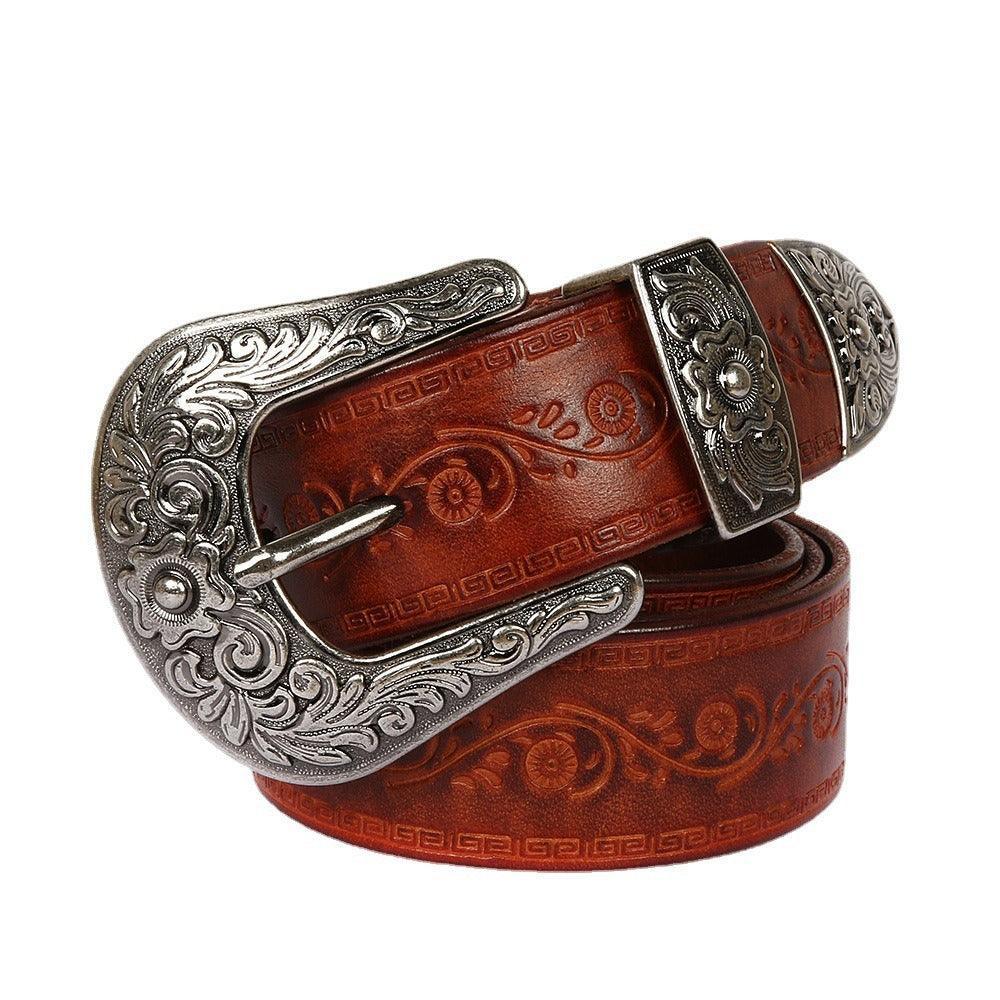 Ceinture Western en cuir, modèle Osyka - La Boutique de la Ceinture