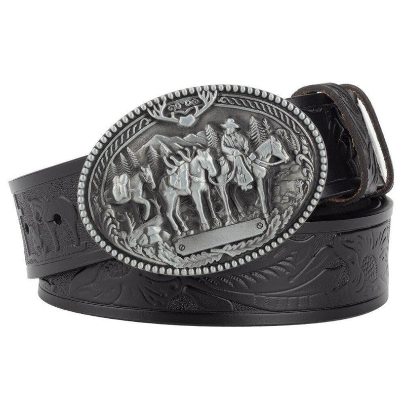 Ceinture Western en cuir pour homme, modèle Jester