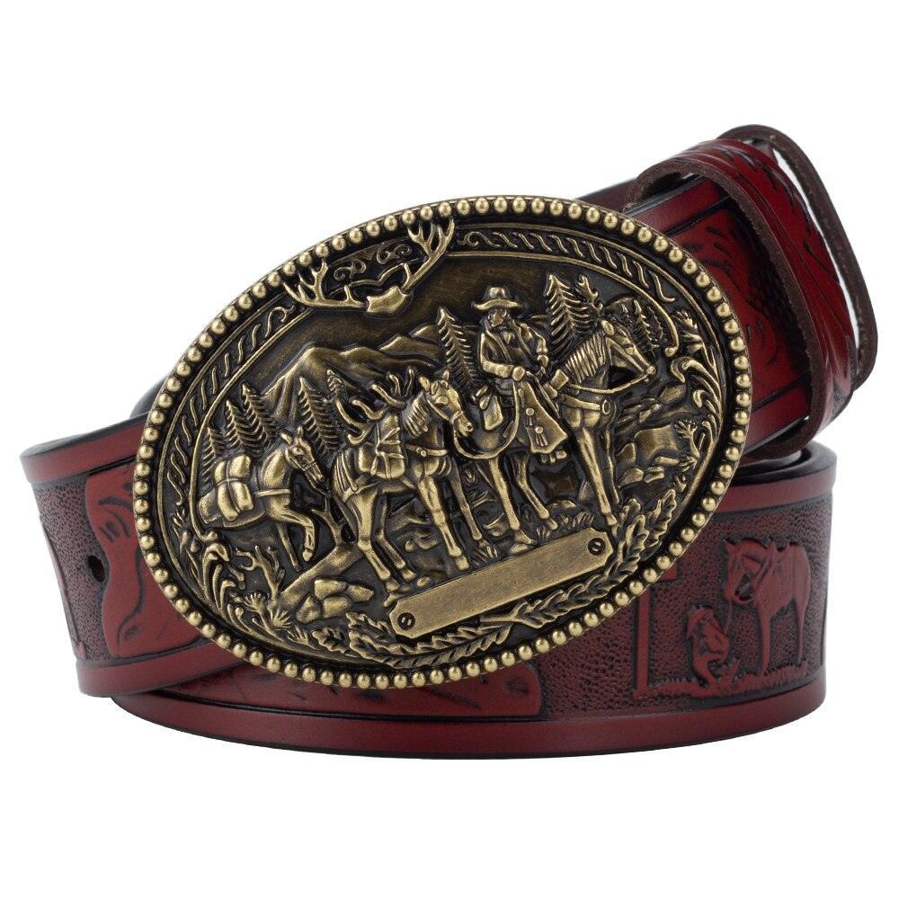 Ceinture Western en cuir pour homme, modèle Jester - La Boutique de la Ceinture