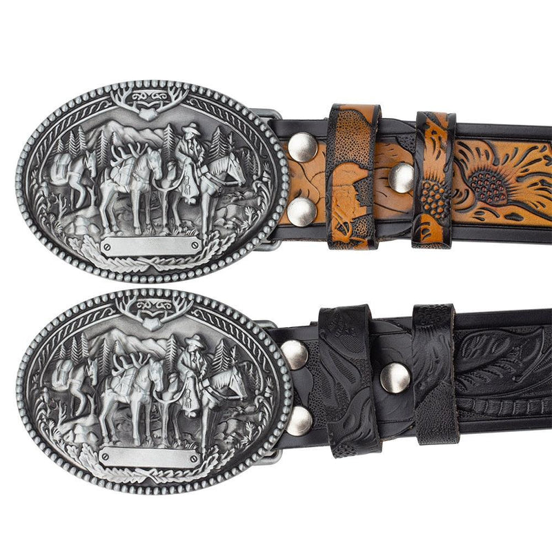 Ceinture Western en cuir pour homme, modèle Jester
