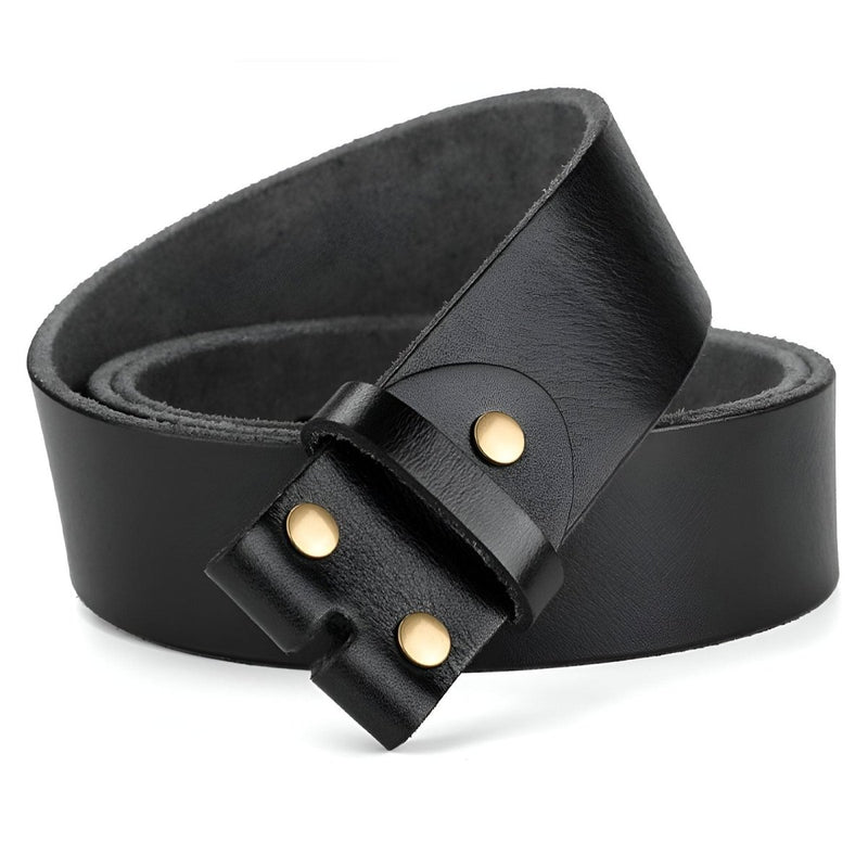 Lanière de ceinture 3.8 cm, en cuir pleine fleur, pour boucles interchangeables, modèle Harold