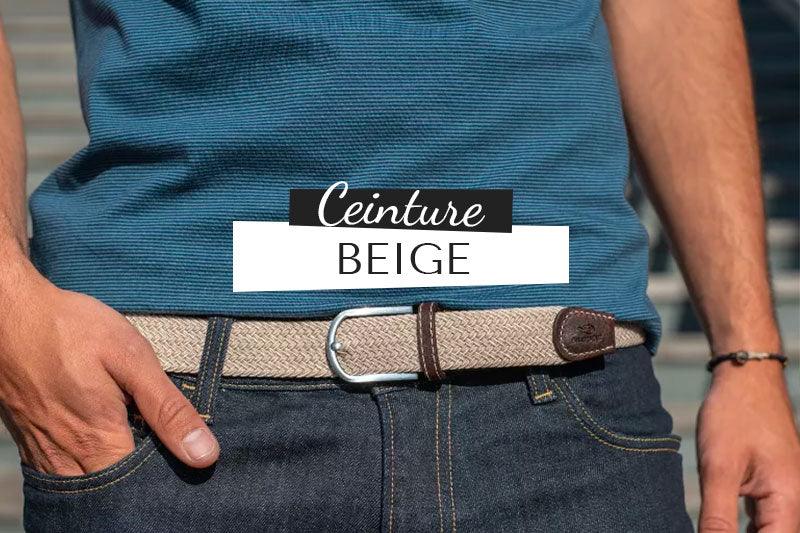 Ceinture Beige Homme