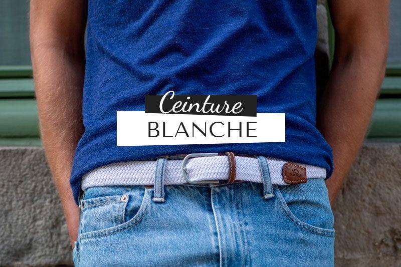 Ceinture Blanche Homme