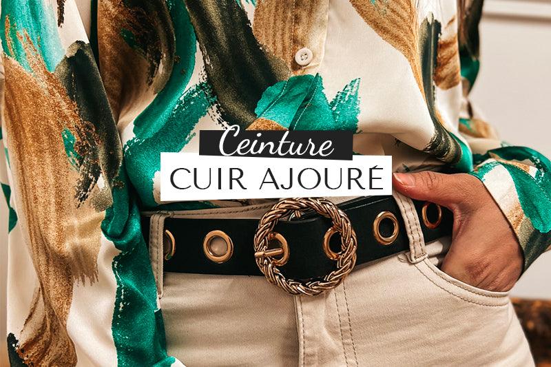 Ceinture Femme en Cuir Ajouré