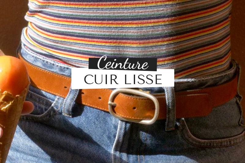 Ceinture Femme en Cuir Lisse