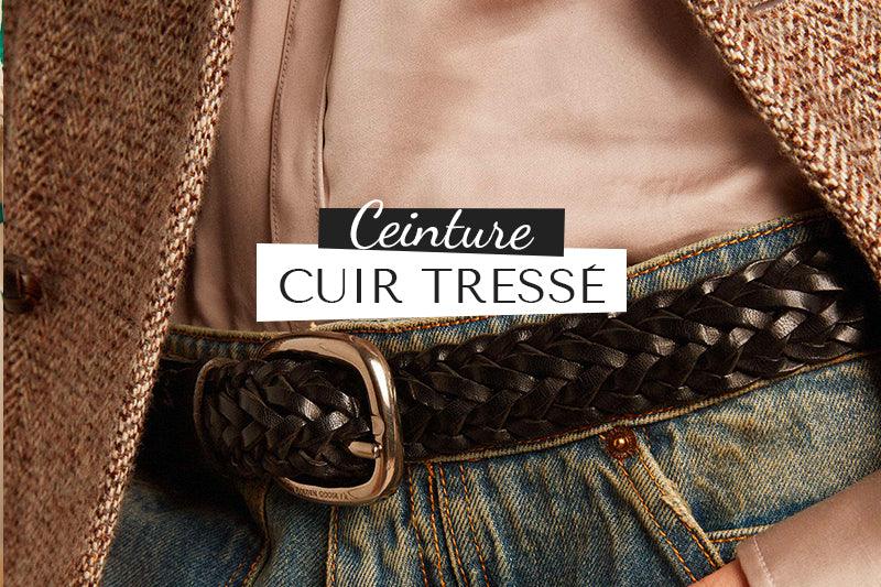 Ceinture Femme en Cuir Tressé