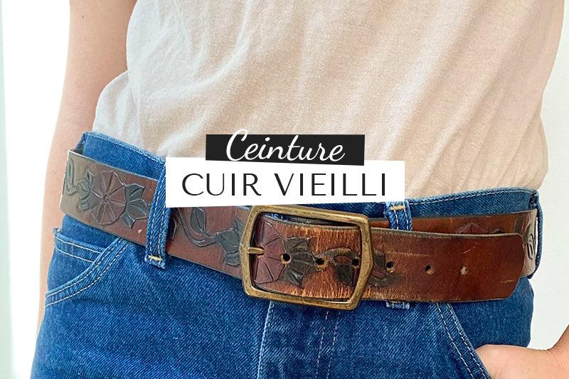 Ceinture Femme en Cuir Vintage