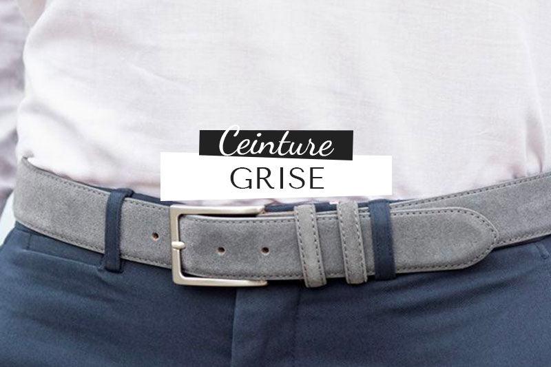 Ceinture Grise Homme