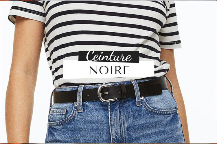 Ceinture fine en cuir noire vintage avec boucle élégante - Canada Ceinture fine en cuir noire vintage avec boucle élégante - Canada