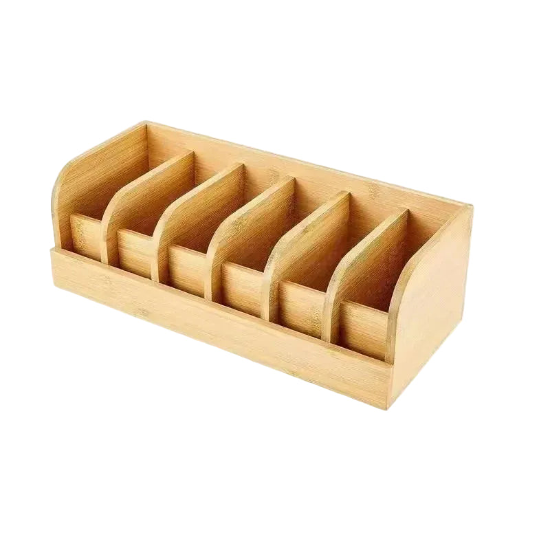 Boîte de rangement pour ceintures en bambou
