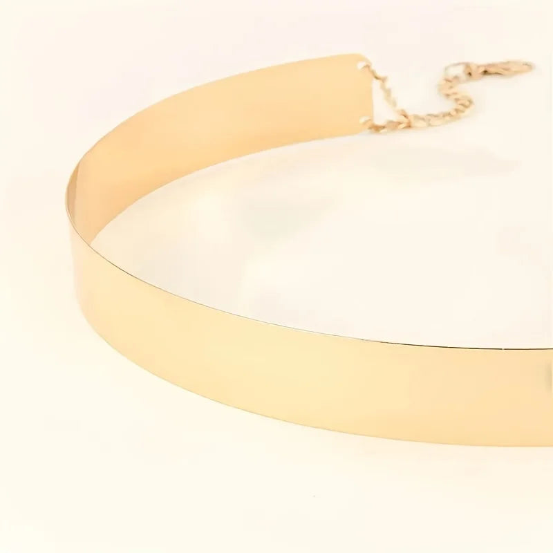 Ceinture Métallique Femme Dorée Élégance Couture, modèle Cléo
