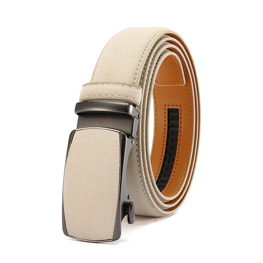 Ceinture Homme Automatique Effet Suédé à Boucle Pleine, modèle Albert