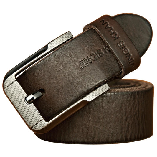 Ceinture Homme en Cuir Véritable avec Boucle Métal , modèle Paolo