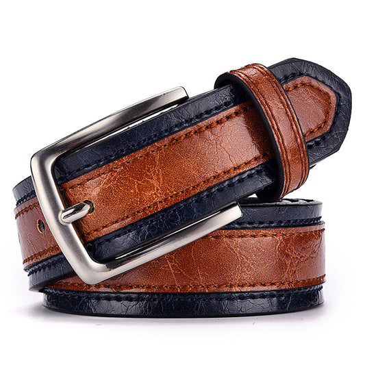 Ceinture homme bicolore style Vintage, modèle Denver