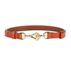 Ceinture Fine Femme en Cuir Véritable à Boucle Dorée, Modèle Cléa