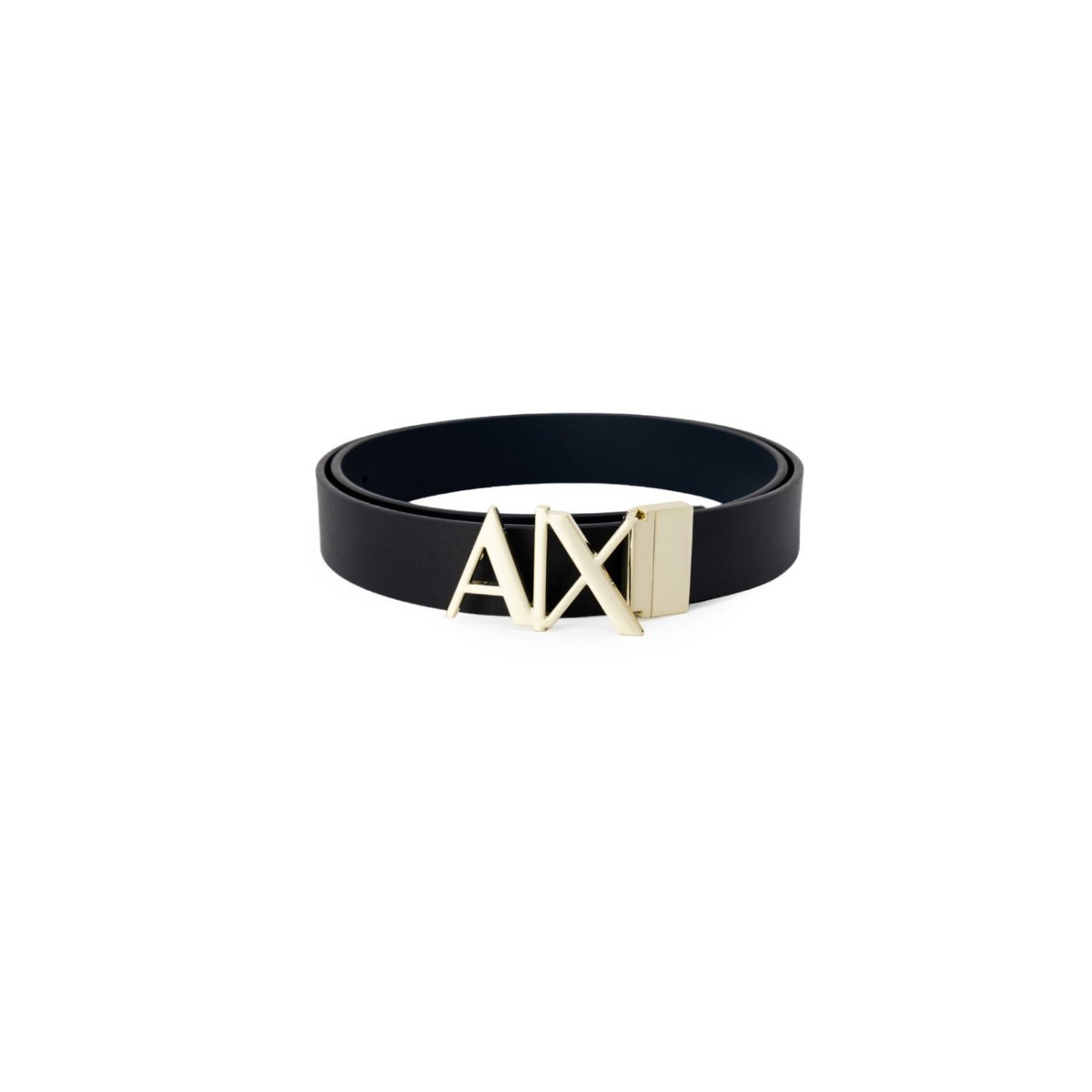Ceinture Armani Exchange Homme en Cuir Noir – Boucle Logo AX Métal - La Boutique de la Ceinture