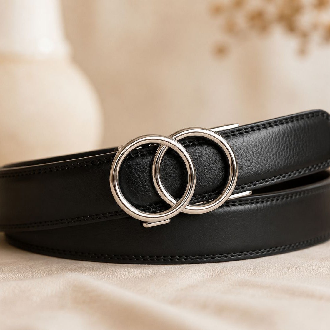 Ceinture automatique en cuir pour femme modele Lella - La Boutique de la Ceinture