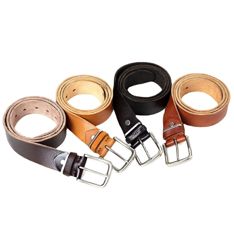 Ceinture chic en cuir pour homme, modèle Aurélien