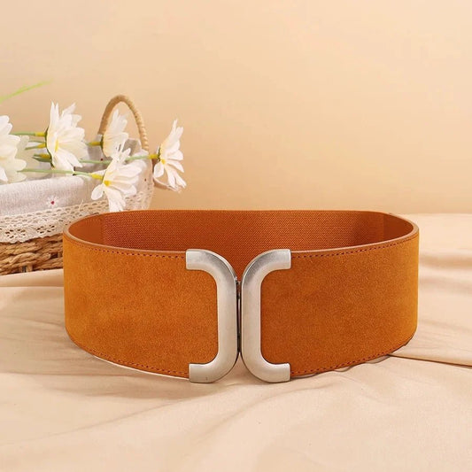 Ceinture Corset Élastique Structurante à Boucle Métal, modèle Colette - La Boutique de la Ceinture