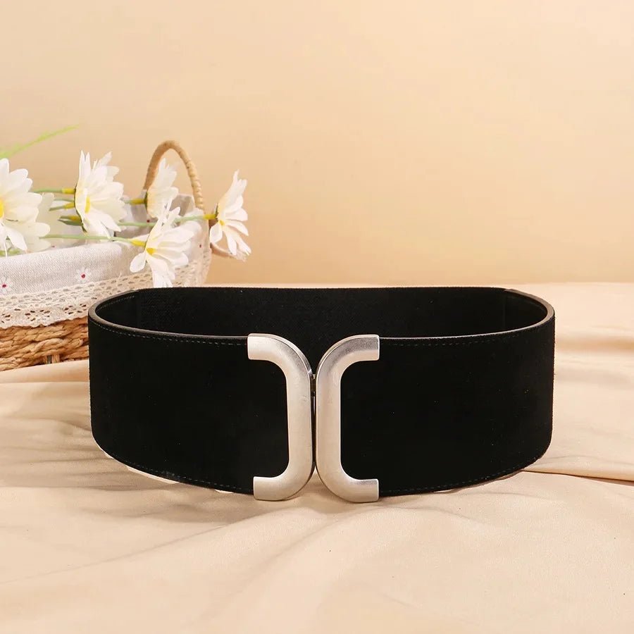Ceinture Corset Élastique Structurante à Boucle Métal, modèle Colette - La Boutique de la Ceinture