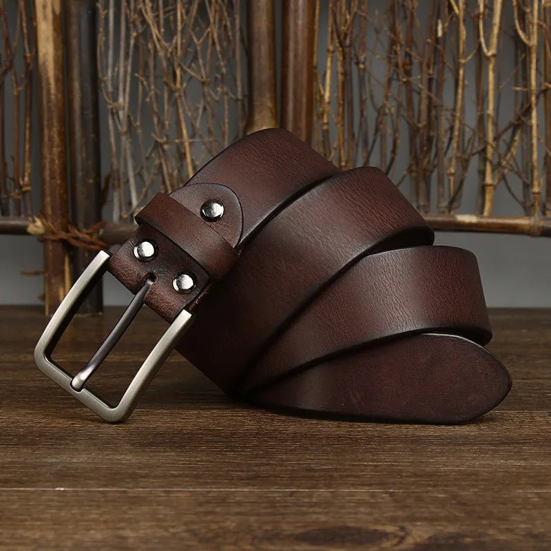Ceinture cuir homme classique rivetée modèle Marlo - La Boutique de la Ceinture
